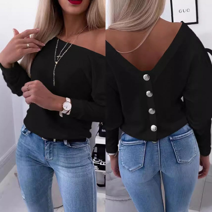 Ladies Off-Shoulder Leisure Pull Top Lune London