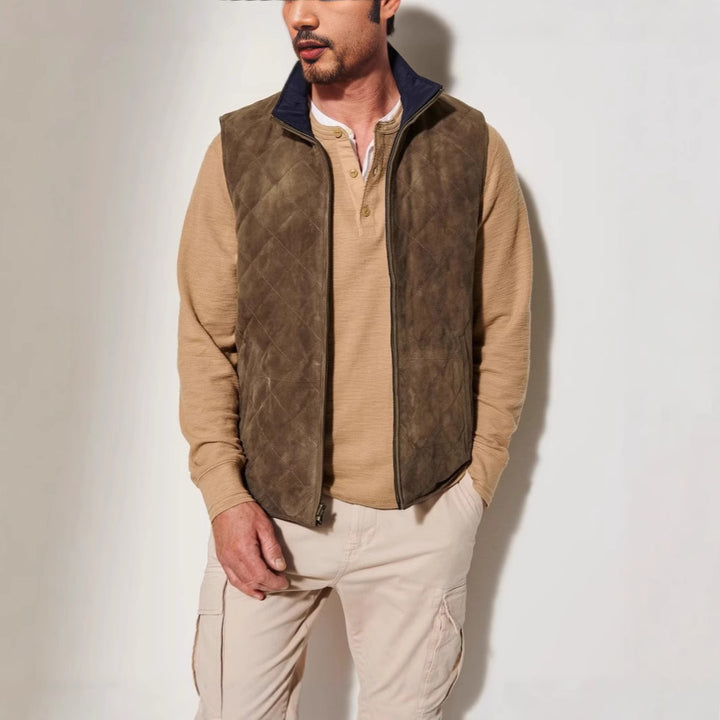 Heated vests for men with high collar Lune London