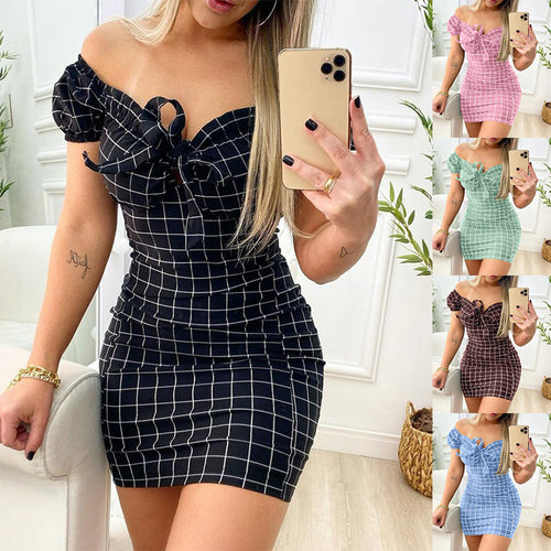 Fitted dress for women with ruffle details Lune London