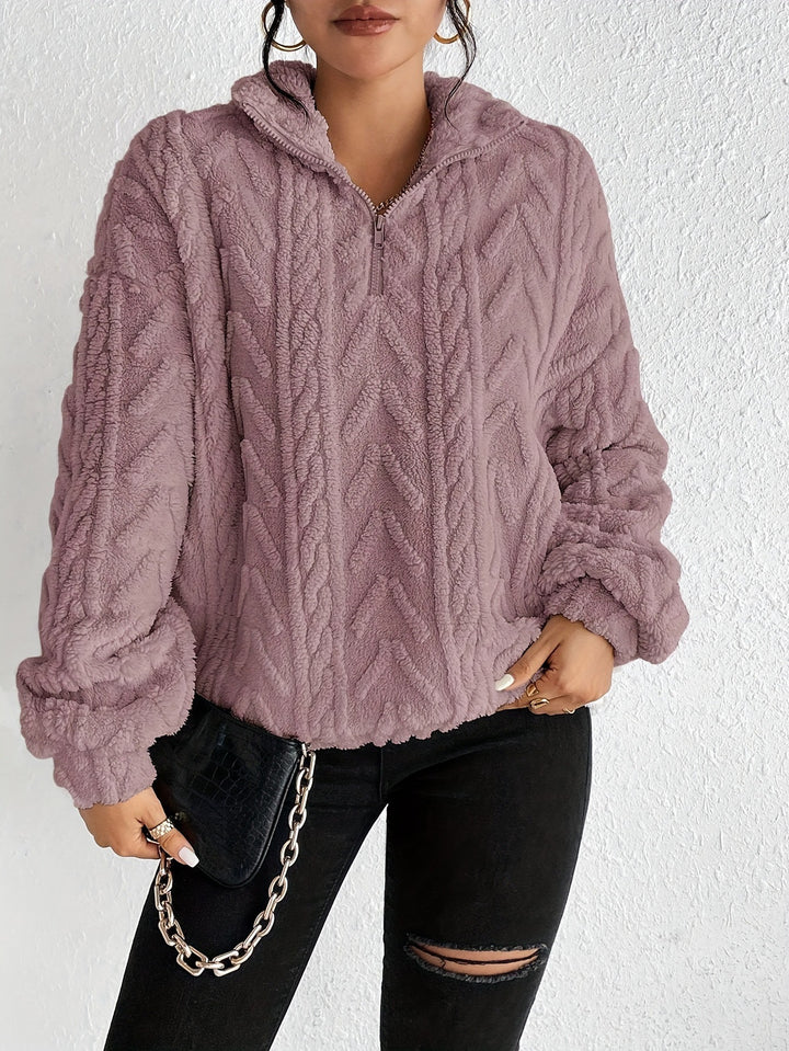 Oversized knitted polar fleece sweater Lune London