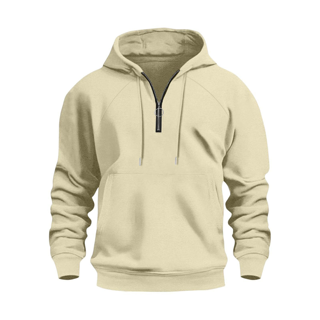 Men's functional hooded sweatshirt with half-zip Chic and Style