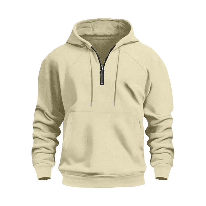 Men's functional hooded sweatshirt with half-zip Chic and Style