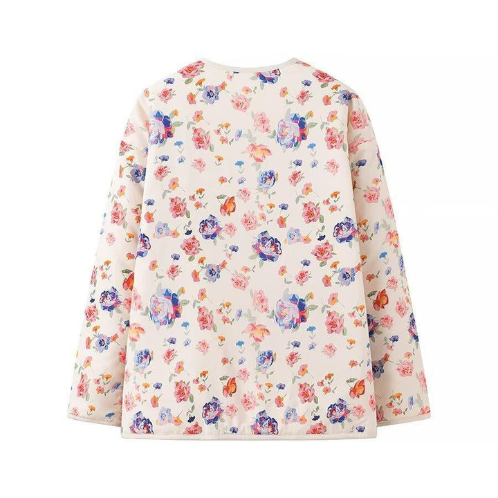 Veste de jardin pour femmes avec motif floral et poches pratiques Chic & Stil