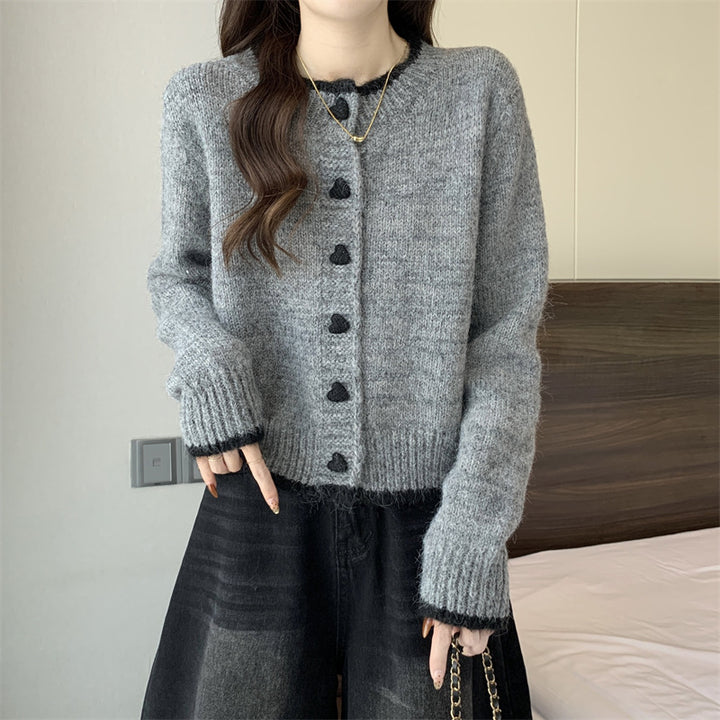 Gilet pour femmes avec boutons en forme de cœur Chic & Stil