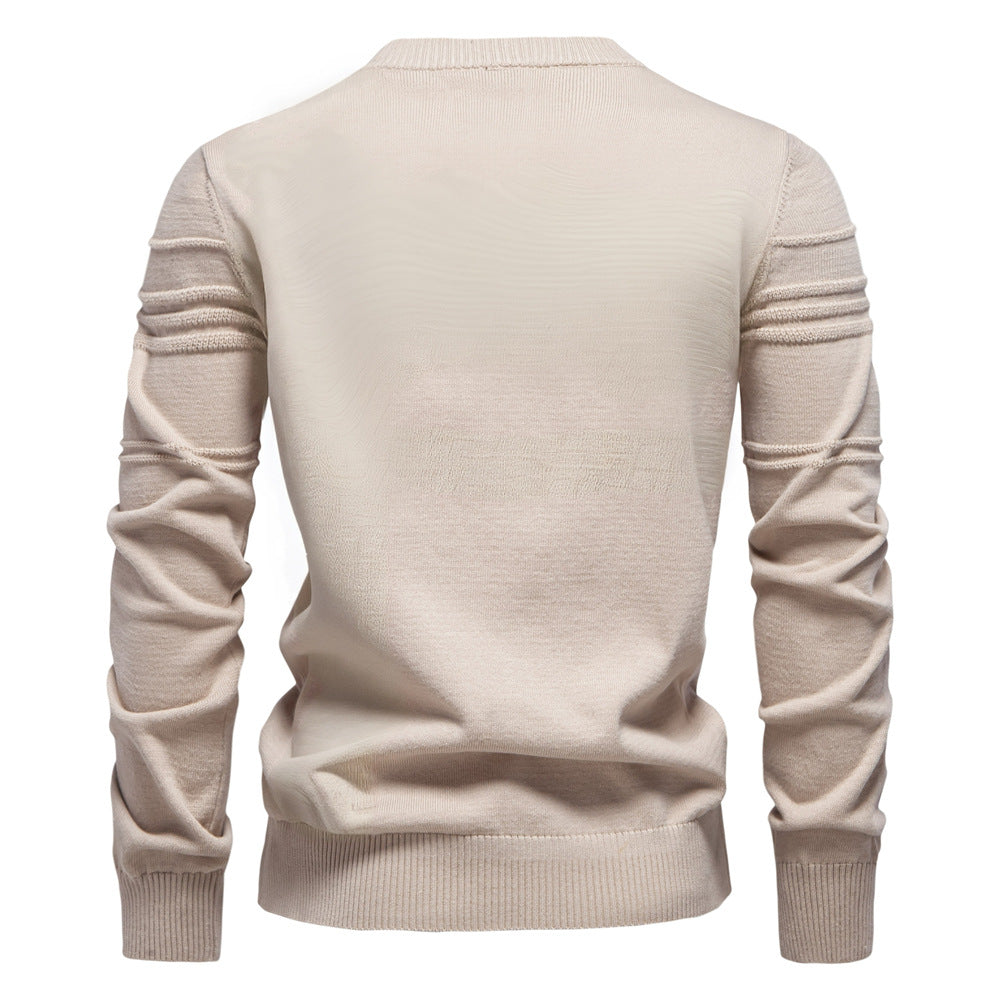 Men's Knitted Sweater with Modern Structural Design and Comfort Fit Lune London