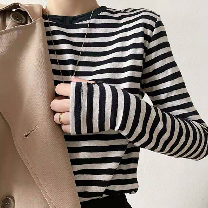 Ladies striped long sleeve shirt Chic & Stil