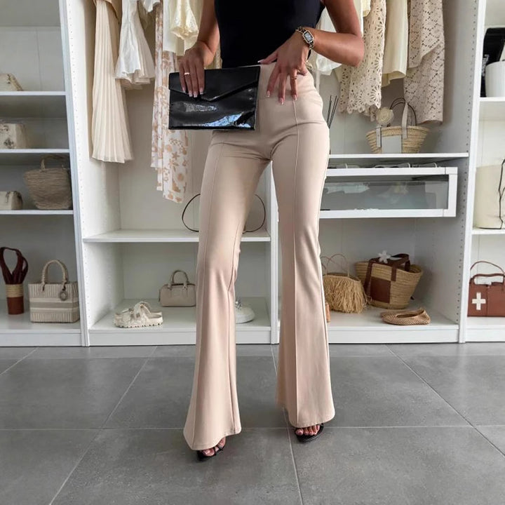Pantalons évasés taille haute pour femmes Chic & Stil