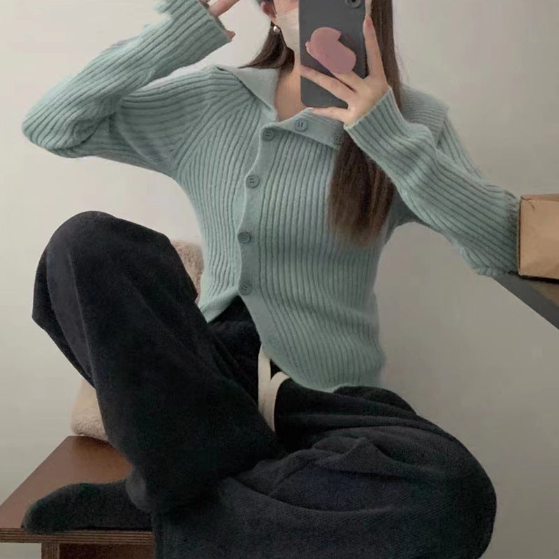 Cardigan féminin en fine maille avec col tendance Chic & Stil
