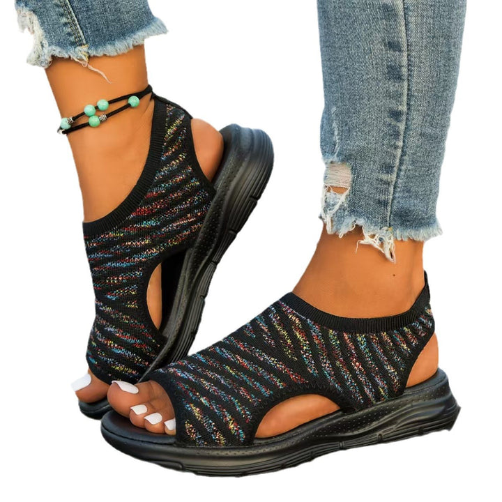 Ladies Comfortable Wedge Shoes with a Breathable Upper and a Flexible Sole Lune London