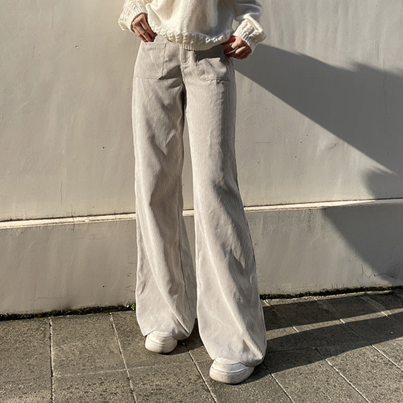 Women Comfortable and Stylish Wide Leg Corduroy Pants Lune London
