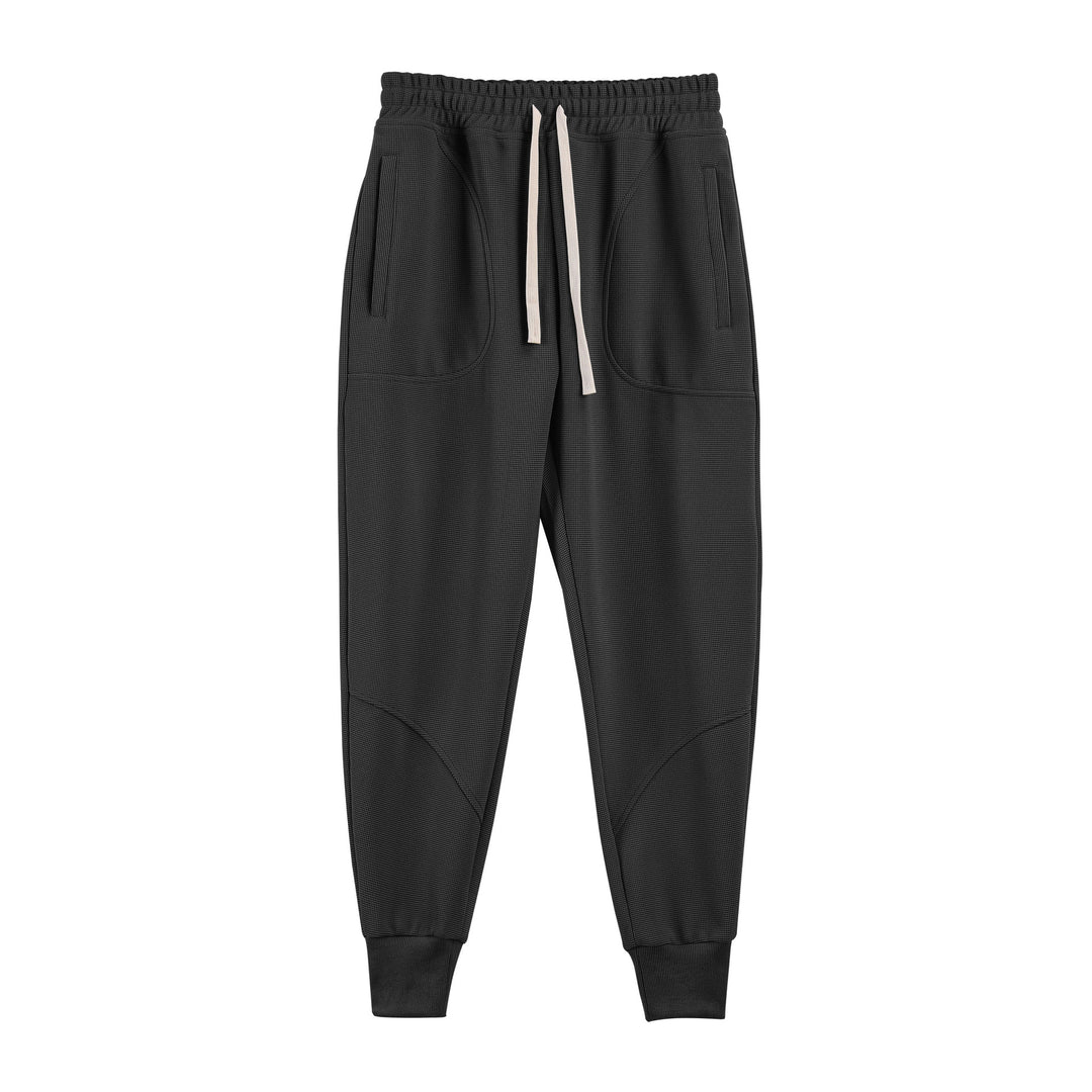 Men's sporty jogger pants with breathable inserts and elastic waistband Lune London