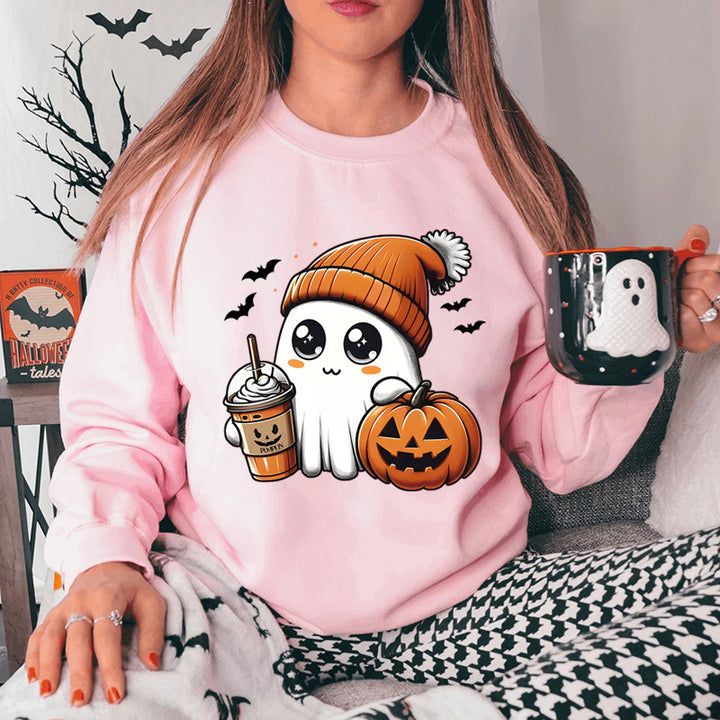 Sweat-shirt pour femmes avec design graphique Halloween ludique Chic & Stil
