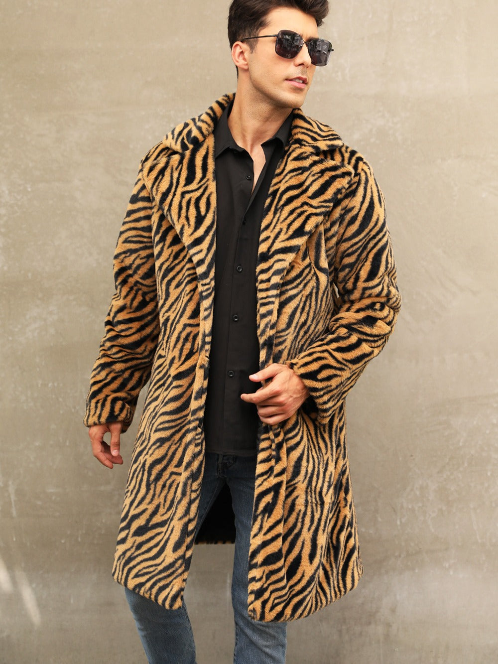 Trendy and comfortable zebra fur jacket for men Lune London