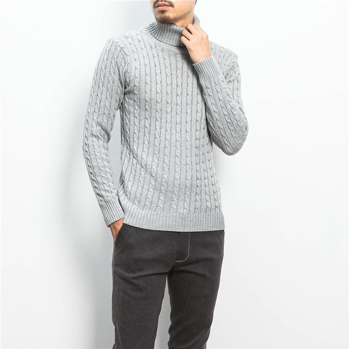 Comfortable turtleneck sweater for men with diamond pattern Lune London