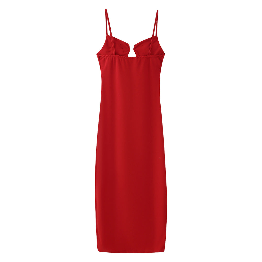 Maxi dress for ladies with floral appliqués and an elegant cut Lune London