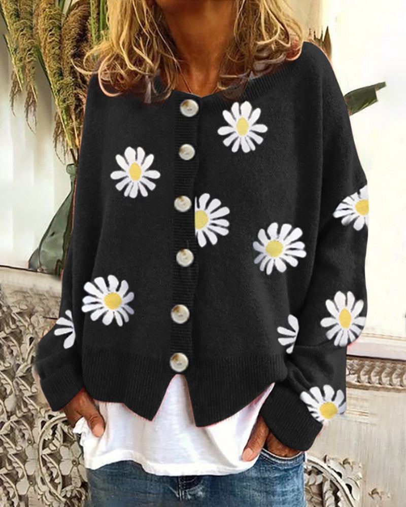 Ladies Patterned Waistcoat with Button Closure Lune London