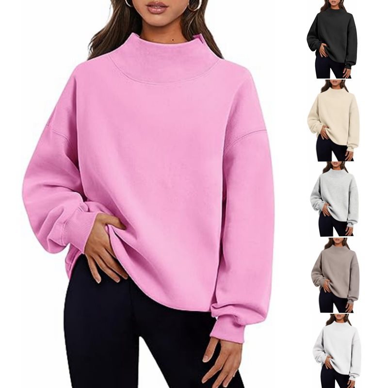 Oversized sweatshirt for women with closed collar and casual fit Lune London