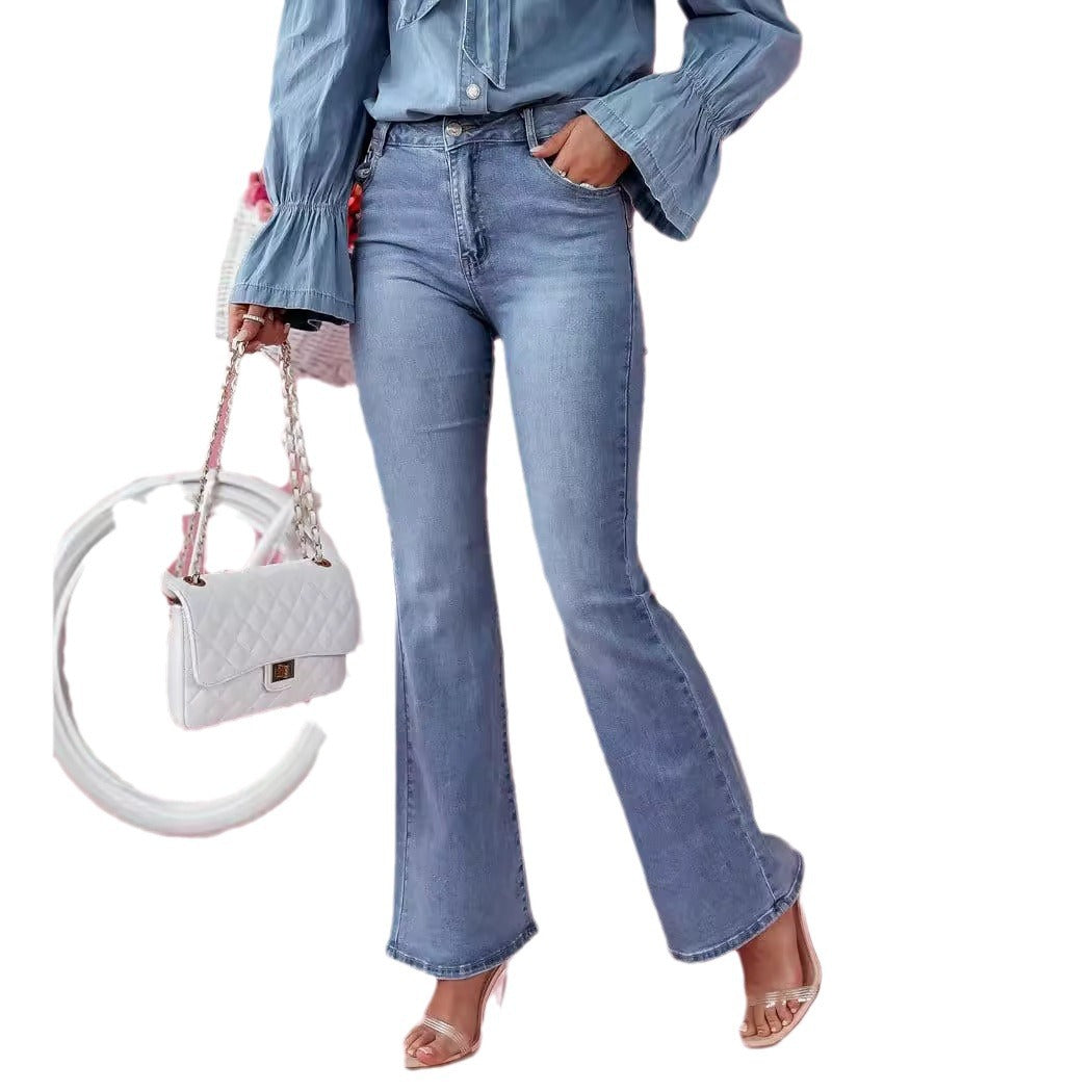 Ladies blouse shirt with ruffles and trendy collar Lune London