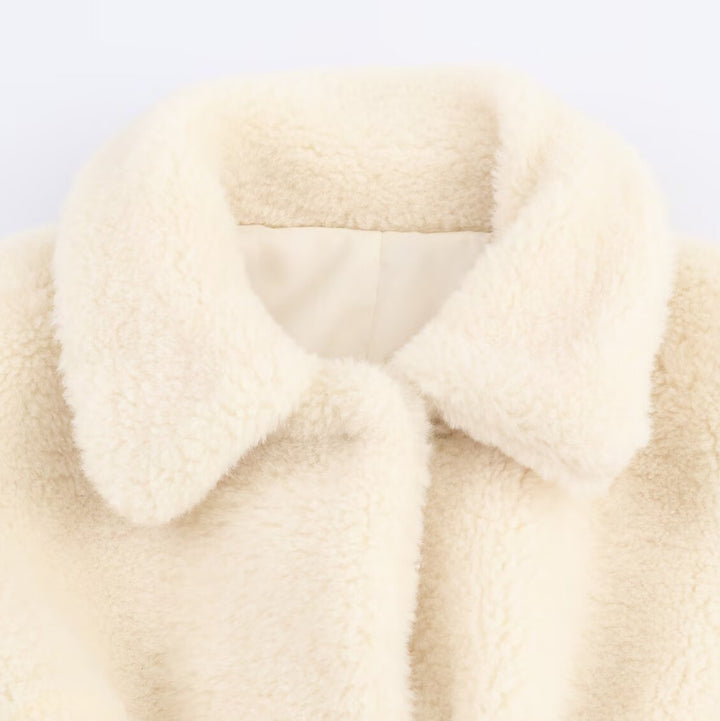 Teddy fur coat for women with belt and soft lining Lune London