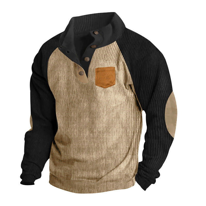 Comfortable long sleeve pullover for men with stylish contrast details Lune London