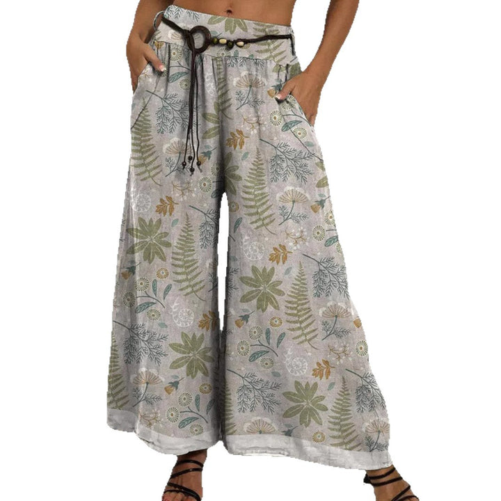 Lune London large floral casual pants for women