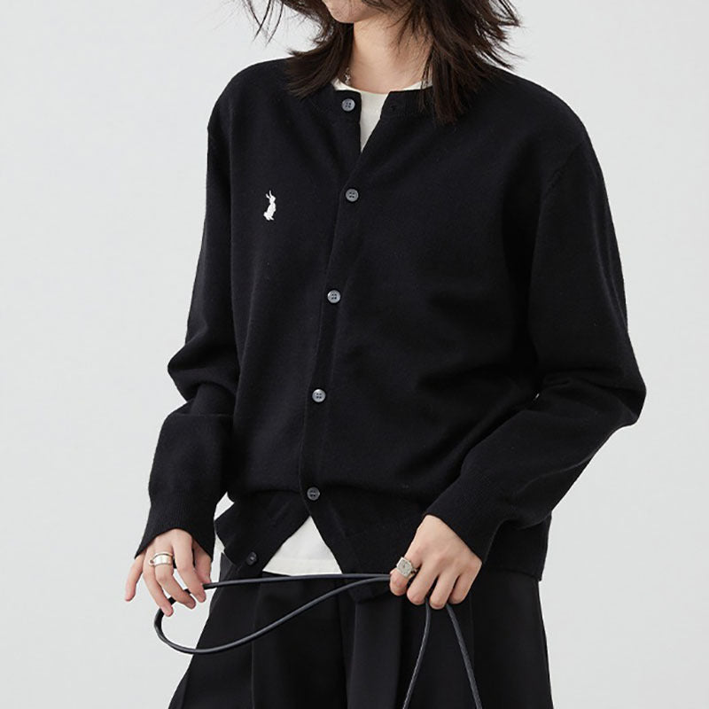 Ladies soft knit jacket with fine button details and a chic and stylish design