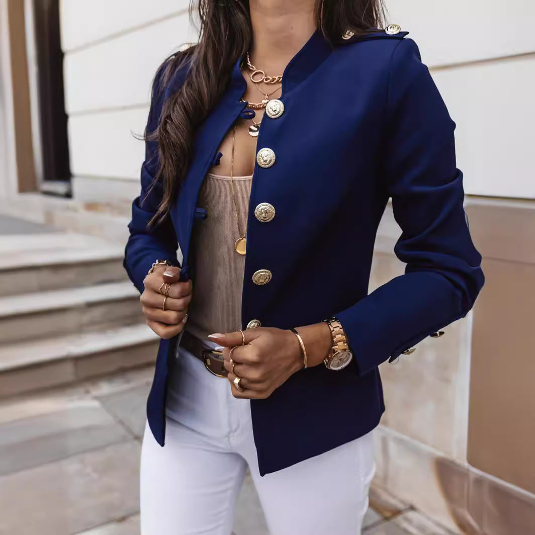 Elegant ladies' jacket with gold buttons and modern cut Lune London