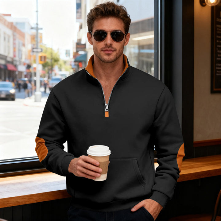 Men's stylish hoodie with zipper and practical pockets Chic and style