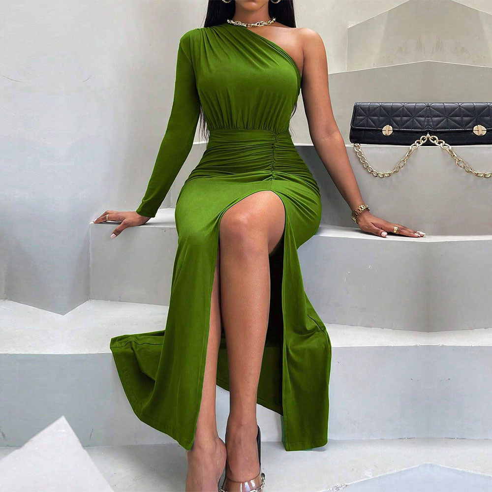 Robe portefeuille pour femme avec coupe asymétrique et drapée chic Chic & Stil