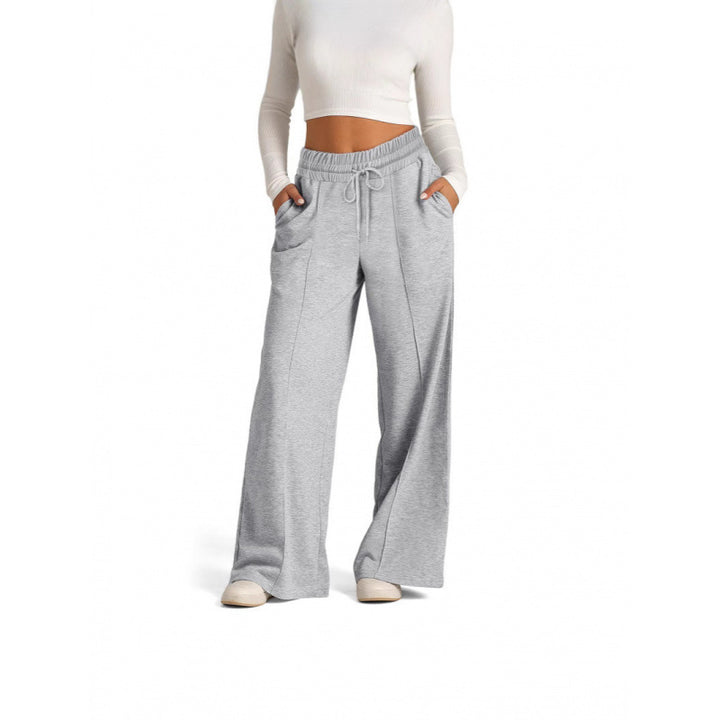 Women’s wide jogging pants with elastic waistband and side pockets Lune London