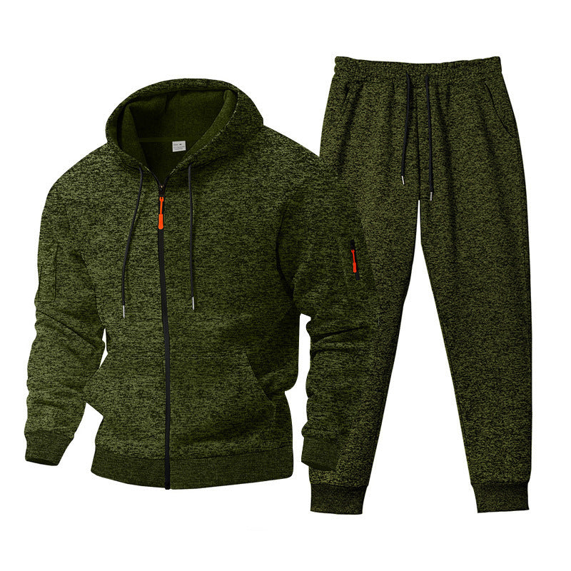 Men's Hooded Sports Tracksuit with Functional Zip Pockets Lune London
