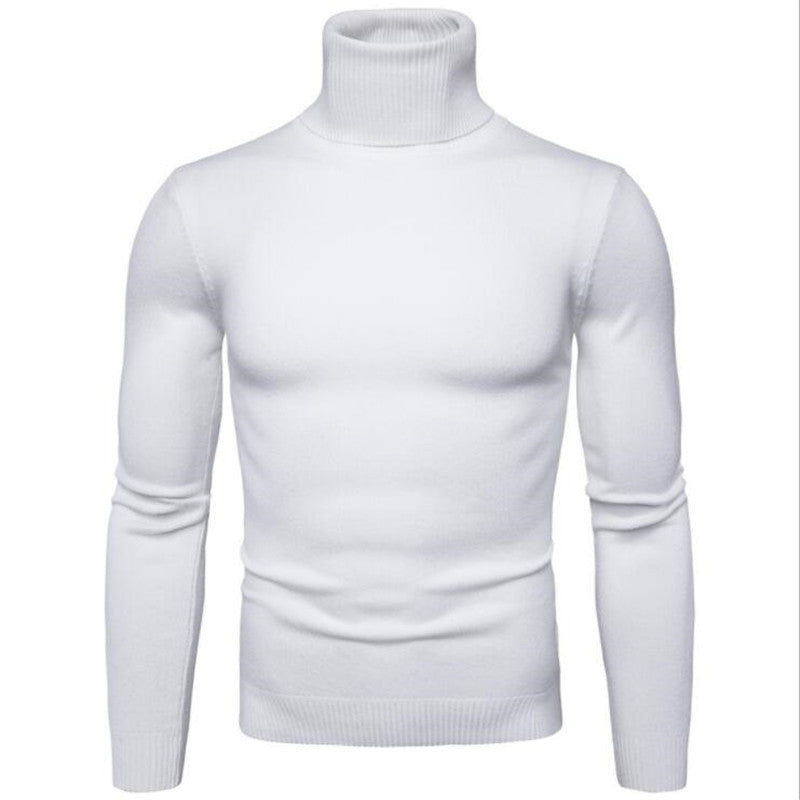 Men's knit sweater with high collar and slim fit Lune London