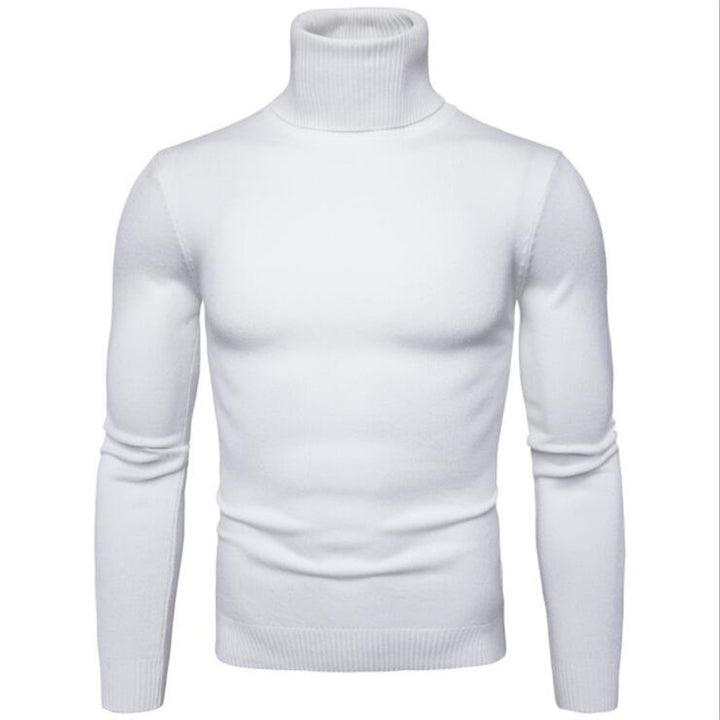 Men's knit sweater with high collar and slim fit Lune London