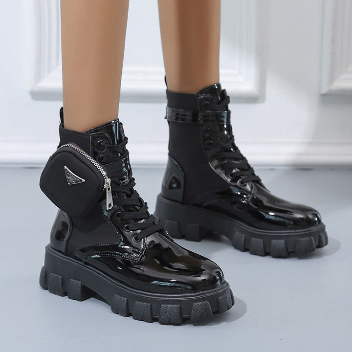 Women's Fashion Boots with Practical Bag Option and Eye-Catching Sole Lune London
