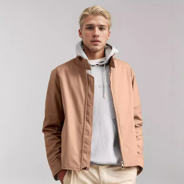 Elegant quilted jacket for men with high collar and practical pockets Lune London