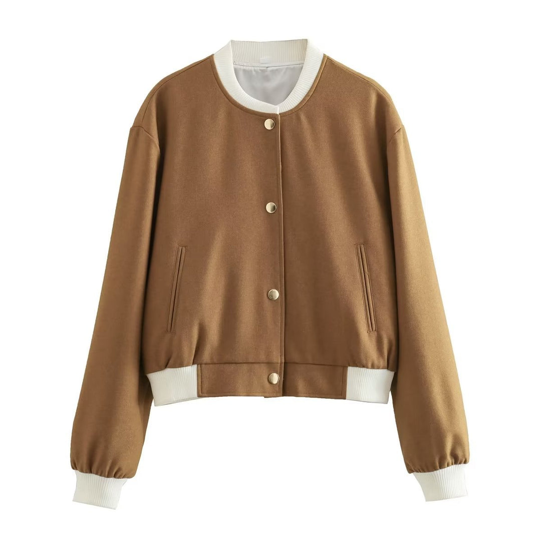 Fashionable short women's bomber jacket with contrasting details Lune London