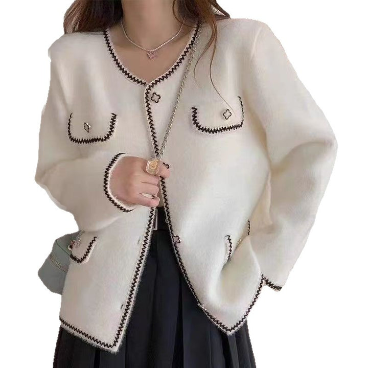 Gilet pour femmes avec des coutures contrastées élaborées Chic & Stil