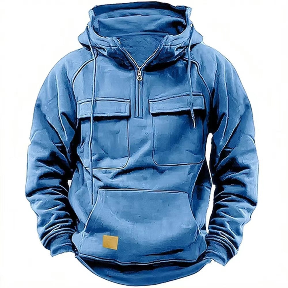 Men's fleece hoodie with convenient zipper and large pockets Lune London