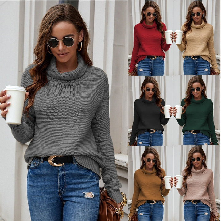 Ladies cozy turtleneck sweater with structured surface Lune London