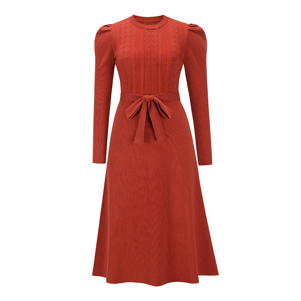 Lune London | Knitted Midi Dress with Round Neckline
