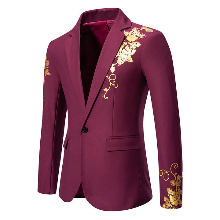 Veste élégante pour hommes avec design floral doré Lune London