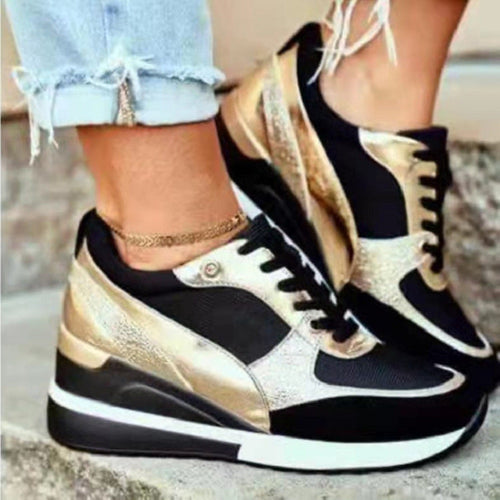 Women's Fashion Sneakers with Elegant Metallic Detail and Sporty Sole Lune London