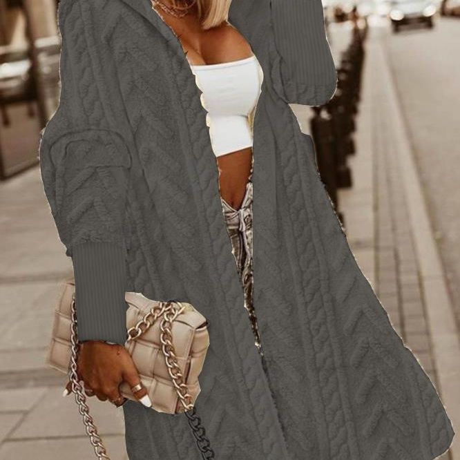 Ladies soft pullover with hood and casual length Lune London