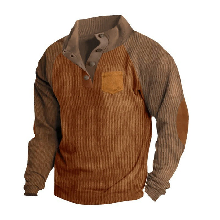 Comfortable long sleeve pullover for men with stylish contrast details Lune London