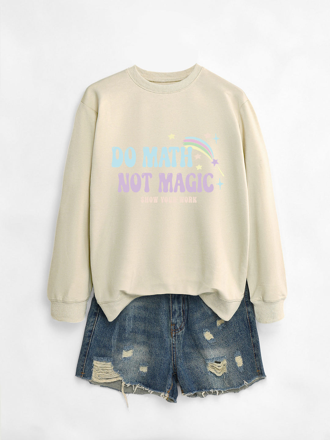 Sweat-shirt décontracté pour femmes avec motif de mathématiques inspirant Chic & Stil