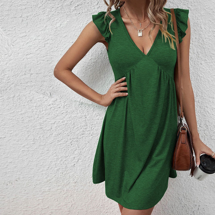 Robe décontractée pour femme avec décolleté en V et découpes froncées Chic & Stil