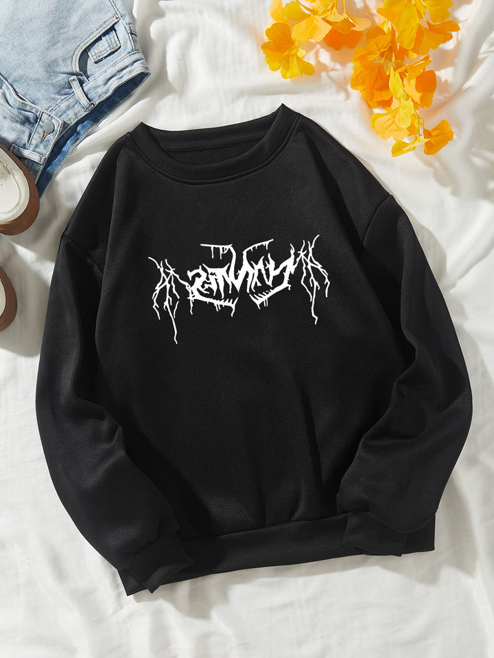 Women's casual sweatshirt with modern graphic design Chic & Stil