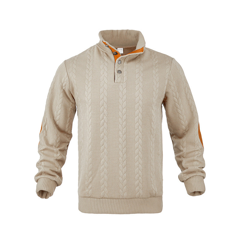 Structured men's sweater with trendy high collar Lune London