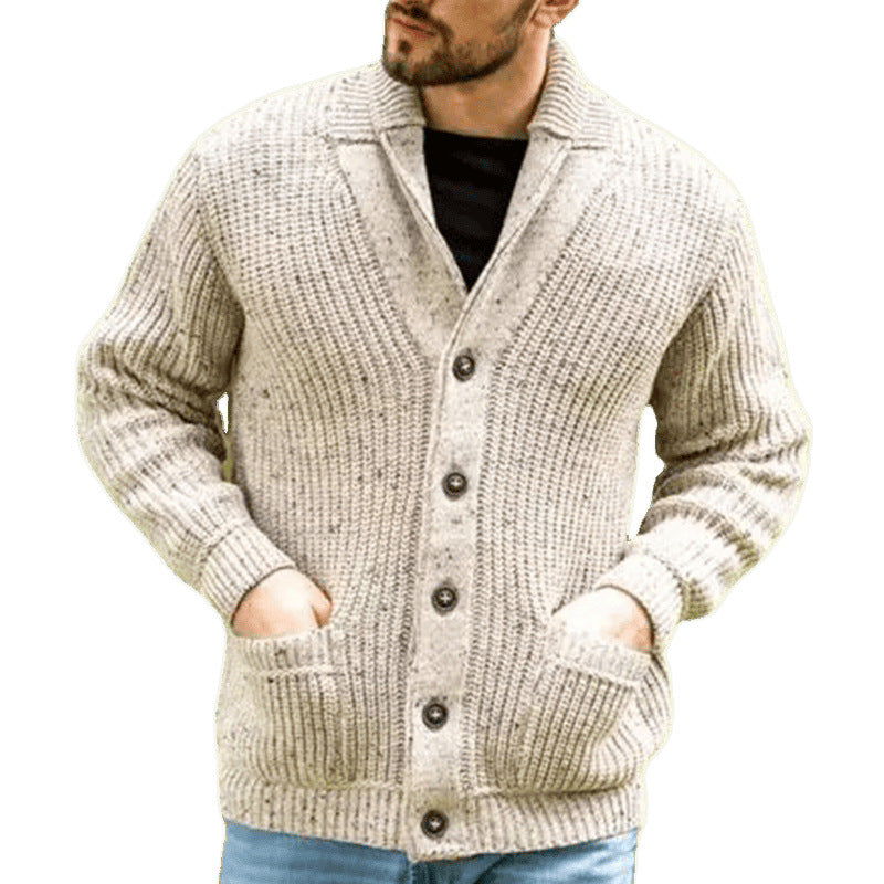 Men's knitted jacket with modern cut and practical pockets Lune London