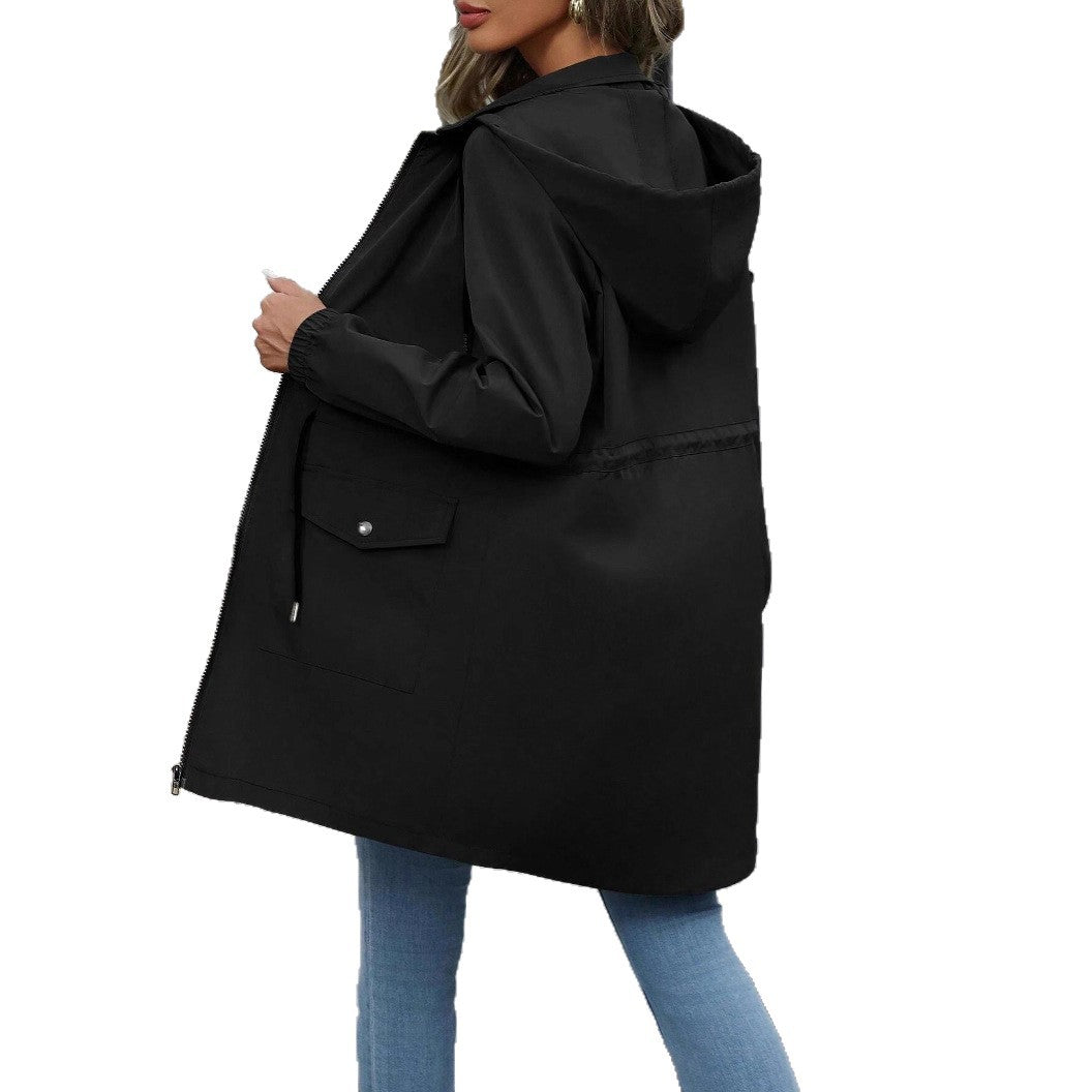 Fashionable women's leisure jacket with drawstring and pockets Lune London